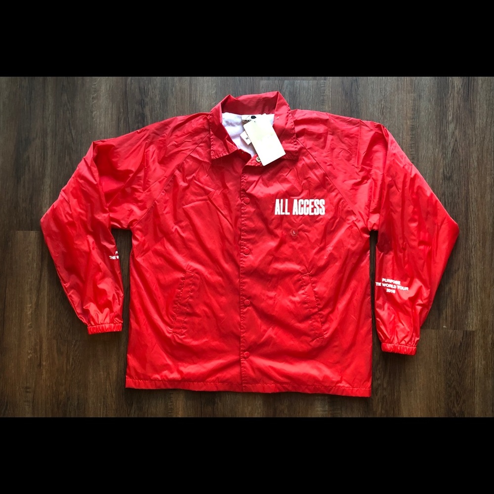PacSun Red "All Access" Windbreaker Jacket
